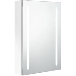Helloshop26 - Mobile bagno specchio led 50 x 13 x 70 cm bianco lucido