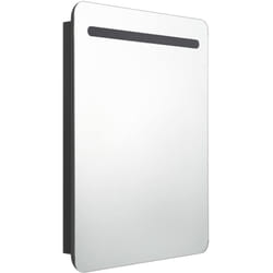 Mobile da bagno specchio led 60 x 11 x 80 cm mdf nero