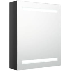 Vidaxl - Mobile bagno specchio led 50x14x60 cm nero lucido