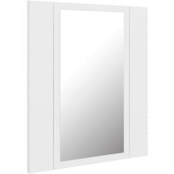 Helloshop26 - Mobile da bagno specchio led 40 x 12 x 45 cm in acrilico bianco