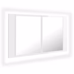 Aggiungi un tocco di estetica gradevole al tuo bagno con questo armadietto a specchio a LED, che aggiunge uno stile contempor ...