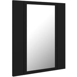 Helloshop26 - Mobile specchio da bagno a led 40 x 12 x 45 acrilico nero