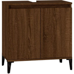 Helloshop26 - Mobile lavabo da bagno 58 x 33 x 60 cm in derivati del legno marrone