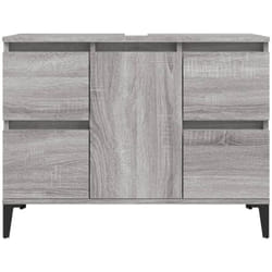 Helloshop26 - Mobile lavabo da bagno 80 x 33 x 60 cm in derivati del legno grigio