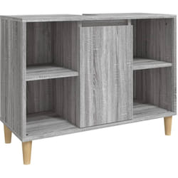 Helloshop26 - Mobile lavabo da bagno 80 x 33 x 60 cm in derivati del legno grigio