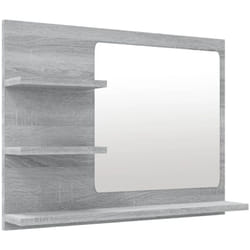 Helloshop26 - Specchio da bagno 60 x 10,5 x 45 cm in mdf grigio