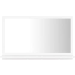 Specchio da bagno 60 x 10,5 x 37 cm in truciolato bianco