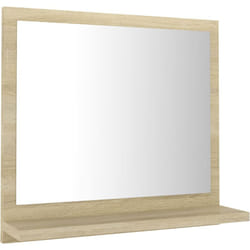 Specchio da bagno 40 x 10,5 x 37 cm bianco e beige