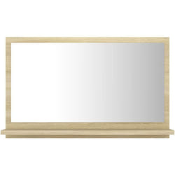 Helloshop26 - Specchio da bagno 60x10,5x37 cm in truciolato beige