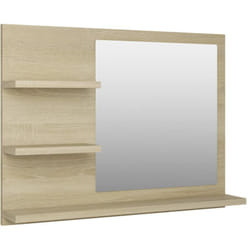 Helloshop26 - Specchio da bagno in rovere Sonoma 60x10,5x45 cm in truciolato
