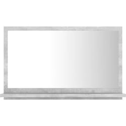 Helloshop26 - Specchio da bagno 60 x 10,5 x 37 cm in truciolato grigio