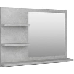Helloshop26 - Specchio da bagno 60 x 10,5 x 45 cm in truciolato grigio