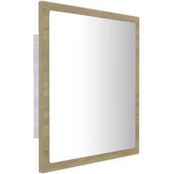 Helloshop26 - Specchio da bagno a led 40 x 8,5 x 37 cm rovere acrilico