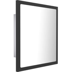 Helloshop26 - Specchio da bagno a led 40 x 8,5 x 37 cm in acrilico grigio
