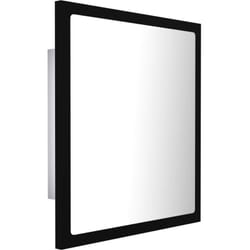 Helloshop26 - Specchio da bagno a led 40 x 8,5 x 37 cm in acrilico nero