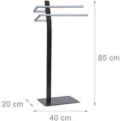 Helloshop26 - Portasciugamani da terra per bagno universale in acciaio 85 cm