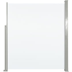 Tenda parasole laterale retrattile per patio giardino terrazza balcone schermo di protezione visiva 160 x 300 cm crema