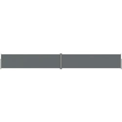 Tenda parasole laterale retrattile per patio giardino terrazza balcone schermo di protezione visiva 160 x 1200 cm antracite