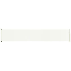 Tenda parasole laterale retrattile per patio giardino terrazza balcone schermo di protezione visiva 117 x 600 cm crema