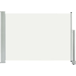 Tenda parasole laterale retrattile per patio giardino terrazza balcone schermo di protezione visiva 80 x 300 cm crema