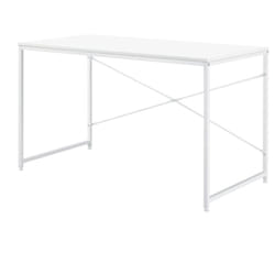 Helloshop26 - Tavolo da lavoro scrivania computer mdf 120 cm bianco