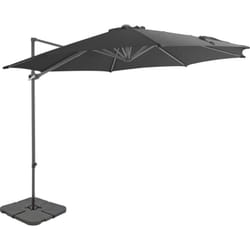 Helloshop26 - Ombrellone con base portatile diametro 3 mt antracite