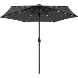 Helloshop26 - Ombrellone con led e palo in alluminio 270 cm antracite
