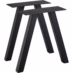 Set di 2 gambe del tavolo Questo kit di 2 gambe da tavolo in solido metallo verniciato a polvere è facile da pulire e decora ...