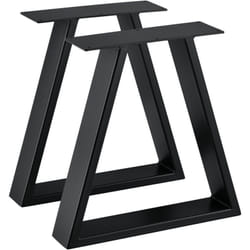 Helloshop26 - Set di 2 gambe da tavolo in metallo 40 cm nere