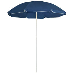 Ombrellone da esterno con palo in acciaio 180 cm blu