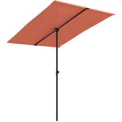 Helloshop26 - Ombrellone da esterno con palo in alluminio 2 x 1,5 mt terracotta