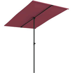 Helloshop26 - Ombrellone da esterno con palo in alluminio 2 x 1,5m rosso bordeaux x