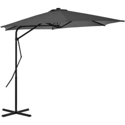 Helloshop26 - Ombrellone da esterno con palo in acciaio 300 cm antracite