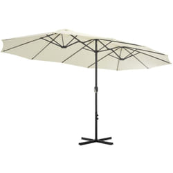 Helloshop26 - Ombrellone da esterno e palo in alluminio 460 x 270 cm sabbia