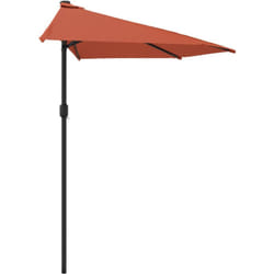 Ombrellone da balcone e palo in alluminio 270 x 135 x 245 cm arancione