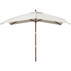 Helloshop26 - Ombrellone da giardino con palo in legno 300 x 300 x 273 cm sabbia