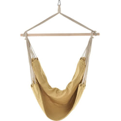 Helloshop26 - Amaca girevole con seduta sospesa, poltrona sospesa, in cotone poliestere, 100 cm, beige