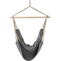 Helloshop26 - Sedia sospesa poltrona sospesa amaca in cotone poliestere 100 cm grigio