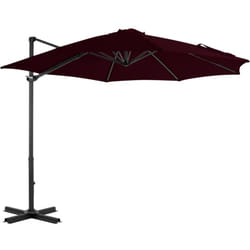 Helloshop26 - Ombrellone decentrato con palo in alluminio 300 cm rosso bordeaux