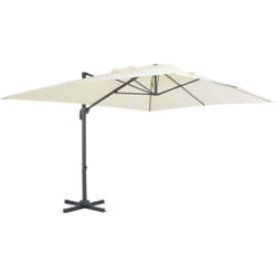 Helloshop26 - Ombrellone da giardino a sbalzo con palo in alluminio 400 x 300 cm sabbia
