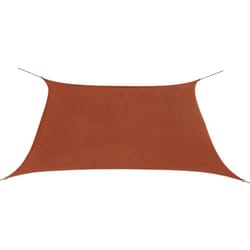 Helloshop26 - Vela parasole in tessuto oxford quadrata 3,6 x 3,6 mt marrone ocra