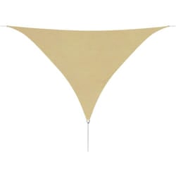 Vela ombreggiante per ombrellone in tessuto Oxford triangolare 3,6 x 3,6 x 3,6 mt beige