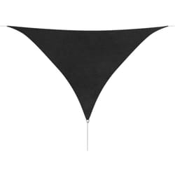 Vela ombreggiante per ombrellone in tessuto Oxford triangolare 5 x 5 x 5 mt antracite