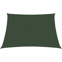 Vela ombreggiante 160 g/m² 3/4 x 2 m hdpe verde scuro