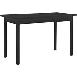 Tavolo da pranzo tavolo da pranzo tavolo da cucina scrivania mdf impiallacciato in acciaio 120 x 60 x 75 cm nero