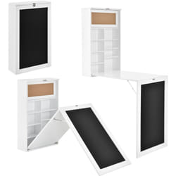 Tavolo pieghevole da parete scrivania pieghevole da parete MDF 156 cm bianco