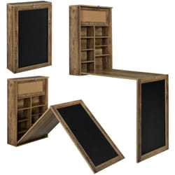 Tavolo da parete pieghevole scrivania da parete pieghevole mdf 156 cm marrone nero