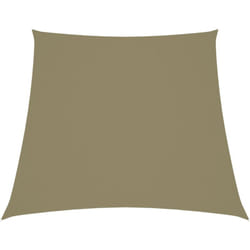 Telo parasole parasole vela trapezio tessuto Oxford 2/4 x 3 mt beige