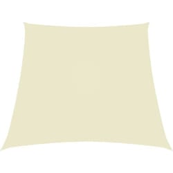 Vela ombreggiante telo parasole tessuto oxford trapezio 3/5 x 4 mt panna