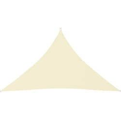 Telo parasole vela parasole triangolare in tessuto oxford 2,5 x 2,5 x 3,5 mt crema